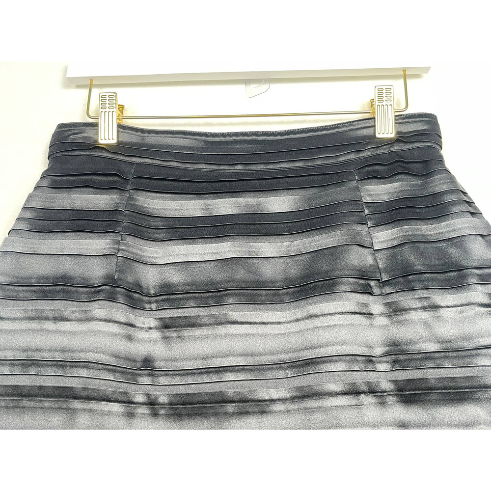 Vintage Zatti de Simorra fitted black textured sheath pencil skirt Size 12 US - Picture 4 of 11